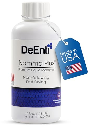 DeEnterprises, Inc. - DeEnti Nomma Plus Professional Liquid Monomer, EMA Nail Liquid for Acrylic Powder, Non-Yellowing