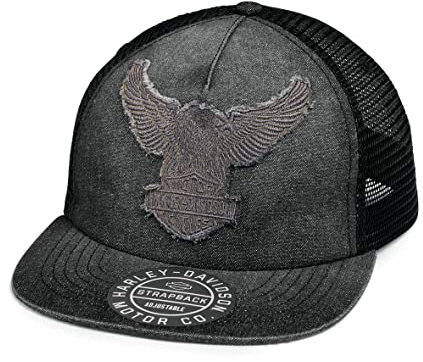 Harley-Davidson Road Captain Trucker Denim Black Cap Schirmmütze