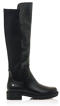 MTNG Botas Planas Mujer Botas Planas Campa 52458 Mujer | Botas Planas Casual | Cierre con Cremallera | 55882 | Dolce Negro