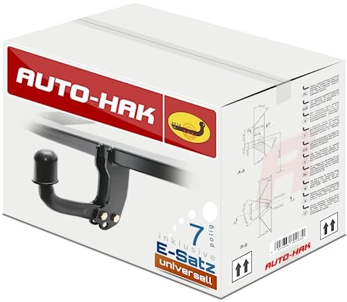 AUTO-HAK NEU Anhängerkupplung AHK starr kompatibel mit Volkswagen Fox Fließheck 3 Türer ab 04.2005 mit 7-polig Universal-Elektrosatz/E-Satz