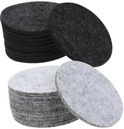 BESTonZON 20 Stück Untersetzer Aus Schiefer Schreibtischunterlage Für Den Schreibtisch Graues Dekor Kaffee-Dekor Filz Saugfähiger Untersetzer Tassenuntersetzer