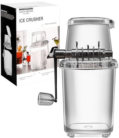 Kinberry Portable Ice Crusher - Manual Ice Shaver with Ice Making Mould for Making Snow Cones/Cocktail/Iced Tea/Ice Shaver for Home & Outdoor Use, BPA Free