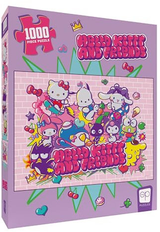 Hello Kitty und Seine Freunde Tokyo Skate Puzzle, 1.000 Teile, Sammlerstück, Kunstwerk mit Hello Kitty, Pochacco, Keroppi und mehr, offiziell Lizenziertes Sanrio Puzzle und Merchandise