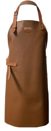 Maison Thuret | Schürze aus 100 % Naturleder | Robustes Echtleder | Küchenschürze für Herren/Damen | hervorragender Schutz gegen Hitze, Spritzer und Schnitte, 100 % vegan, Einheitsgröße