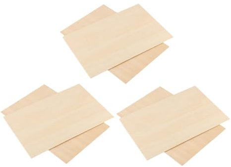 NUOBESTY Unfinished Rechteck Holz Chips 20 * 30cm Handwerk Material Choing Boards für