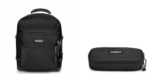 EASTPAK ULTIMATE Rucksack, 27 L - Black (Schwarz) & OVAL Single Federmäppchen, 27 L - Black (Schwarz)