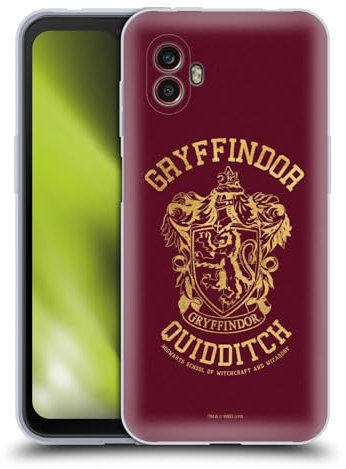 Head Case Designs Offizielle Harry Potter Gryffindor Quidditch Deathly Hallows X Soft Gel Handyhülle Hülle kompatibel mit Samsung Galaxy Xcover6 Pro/Pro2