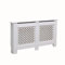 Home Source Radiator Cover Wooden Wall Cabinet Shelf Decorative Grill, White, Large 152cm