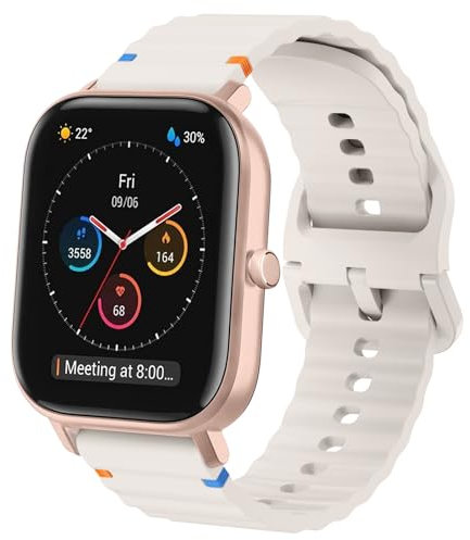 Cinturino per Amazfit GTS, 20mm Silicone Cinturini di Ricambioo per Amazfit GTS 4, GTS 4 Mini, GTS 3, GTS 2, GTS 2 Mini, Amazfit Bip, Bip 3, Bip 3 Pro, Bip U, Bip U Pro, GTR Mini, Amazfit Active