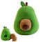 CEWROM Niedliches Capybara Kuscheltier, 35cm Simulation Plüschtier, Avocado Kissen Mit Abnehmbarer Kopfbedeckung für Kinder Und Erwachsene