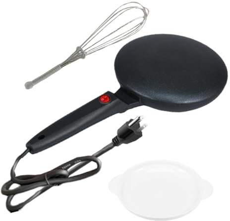 Poele Electrique, Poêle À Crêpes Électrique, Chauffante Ronde Électrique Pour Crêpes, Machine À Crêpes Portative, Plat De Cuisson À Contrôle Thermostatique Pour Le Petit-déjeuner