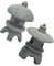 TOYANDONA 2st Turmverzierungen Pagodengartenstatue Japanische Kimono-skulptur Fischskulpturen Im Garten Winzige Pagodenlaternenskulptur Aus Harz Laterne Aus Stein Dark Grey Blausteinpulver