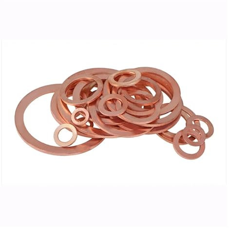 Messing Unterlegscheiben Unterlegscheiben Runddich M21 M22 M24 M26 M27 M28 Messing Kupfer Dichtung Boot Unterlegscheibe Flachdichtung Ring Ölwanne Öldichtung Fitting Dicke 1,5 mm(M27x33x1.5 10Pcs)