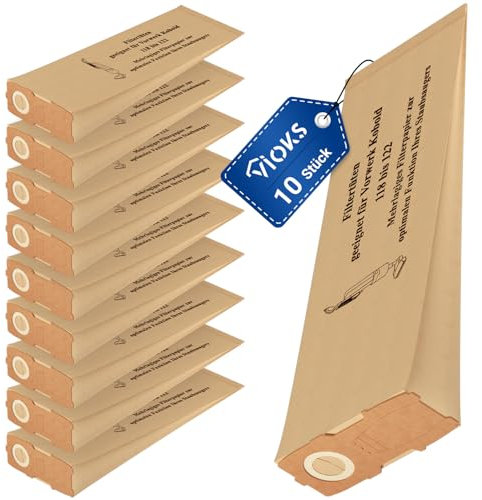 VIOKS 10x Staubsauger Beutel Ersatz für Staubsaugerbeutel Vоrwerk Beutel für Vоrwerk Staubsauger Kobold VK118 VK119 VK120 VK121 VK122 - Vоrwerk Staubsaugerbeutel Kobold für Staubsauger Vоrwerk