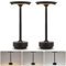 meoaow Tischlampe Kabellos Nachttischlampe Akku - 2er Set LED Tischleuchte Touch Dimmbar Lampe mit USB Aufladbar Schwarz Batterie Tischlampen für Modern Fensterbank Wohnzimmer Schlafzimmer
