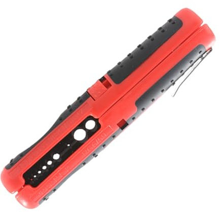 TOBEOME 1PCS Wire Stripper Multi-Function Portable Pen Stripper, Network Cable, Wire, Coaxial Cable, Wire Cutter,10-20AWG,Red