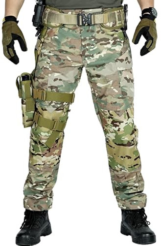 Deedlite Apexcargo Pantalon Tactique Moto Multipoche, Pantalon Apex Cargo Moto, Treillis Militaire Randonnée Chasse, Apex Cargo GID de Travail Homme Chantier (Camouflage,XXL)