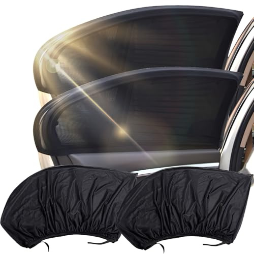 Esshogo 2-Stück Sonnenschutz Auto, Universal Sonnenblende Auto | Auto UV Schutz & Hitzeschutz Sonnenschutz Auto, Seitenfensterschutz für Autos für 95% der Autos,Golf,SUV