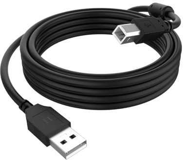 MIDI Controller Cable, USB A to USB B MIDI Controller Cable Cord for Audio Interface, Yamaha Casio Piano, Keyboard, DAC, Microphone, Mixer, Speaker, Monitor, Instrument, for Laptop Mac PC