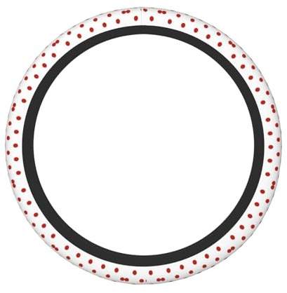 Polka Dots Polkadots Roter Punkt,15 Zoll Universal Auto Lenkradbezug Elastischer Rutschfester Lenkradschutz