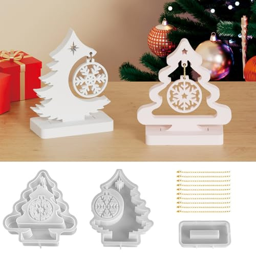 Silicone Candle Mould,2 Pieces Silicone Candle Moulds,3D Christmas Tree Shape,Candles Making Mold,Christmas Tree Candles Mould,Silicones Moulds,for Making,Aromatherapy,Soap