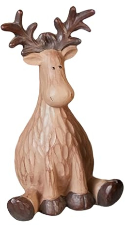 Quorvex Elch Figuren,Weihnachts Elch Statue Ästhetik,Sammelbare Tischdekoration Harzfigur - Für Wohnzimmer Schlafzimmer Vitrine BücherCafé Schrank TV Board
