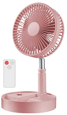 ROYJJ Rechargeable USB Table Fan 7200mAh Portable Stand Cooling Small Foldable For Desk Home Office Bedroom Ceiling Outdoor Tents Remote Control Timing Portable Bed Hanging