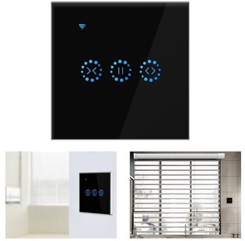 4pcs WLAN Rolladenschalter funktioniert mit Rollladen,Smart Rolladen Zeitschaltuhr Kompatibel,Jalousien Schalter Uhr Schalter Für Rolladenmotor Rolladenantrieb,App-Fernbedienung Kompatibel