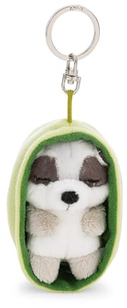 Schlüsselanhänger Sleeping Pets im Körbchen - bunt - Treuer-Plüschbegleiter für Rucksack oder Tasche, Schlüsselhalter für Klein und Groß