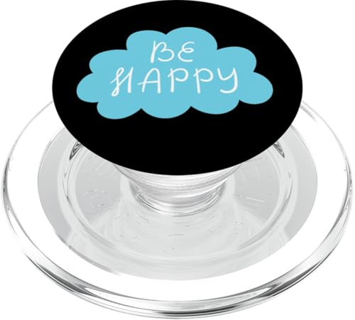Be Happy Cute Cloud Bubble - Positive Ästhetische Typografie PopSockets PopGrip für MagSafe