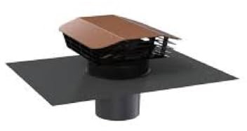 Clim & Ventil - Chapeau de toiture CP PERFORMANCE - Diamètre 160mm - Rouge Tuile