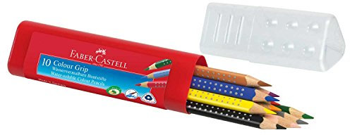Faber-Castell 112411 - Farbstift Colour Grip Köcher 10er