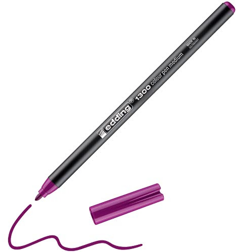 edding 1300 Fasermaler medium - magenta - 1 Stift - Rundspitze 2 mm - Filzstift zum Zeichnen und Schreiben - Filzstift für Schule, Mandala, Bullet Journal