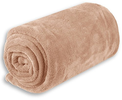 Bestlivings Babydecke Schmusedecke Kuscheldecke Krabbeldecke Wickeldecke Mikrofaser viele Farben und Größen (ca. 90x140 cm/beige - Hellbraun)