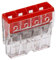 Kopp 33346410 Wago Compact-Verbindungsdosenklemme 4-Leiter-Klemme rot 0, 5-2, 5 mm² Inhalt 10 Stück, Transparent/Orange