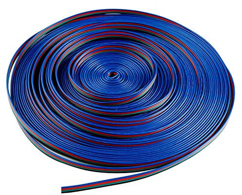 LitaElek 10m 22AWG RGB Verlängerungskabel 4 polig LED Streifen Verlängerung LED Band Verbindungskabel SMD 5050 3528 2835 RGB LED Strip Extension Kabel LED Stripe Anschlusskabel LED Leiste Verbinder