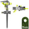 Bradas Kreisregner mit Erdspieß Sprinkler Impulsregner Bewässerung Rasensprenger Lime LINE LE-6103 2150
