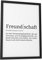 Papierschmiede® Definition: Freundschaft, DIN A4 (21x30 cm), Poster für Wohnzimmer, Schlafzimmer, Küche, Esszimmer, Wandbild Geschenk Wanddeko - ohne Rahmen