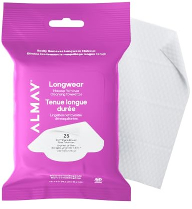 ALMAY - Biodegradable Longwear Makeup Remover Cleansing Towelettes - 25 Count