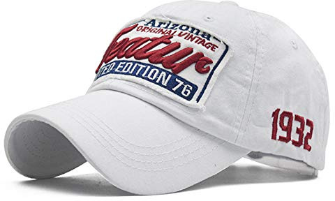 Herren Kappe Hut Baseball Caps Dad Frauen Snapback Cap Hüte Für Männer Mode Hochwertige Vintage Hut Brief Baumwolle Cap-White_Adjustable
