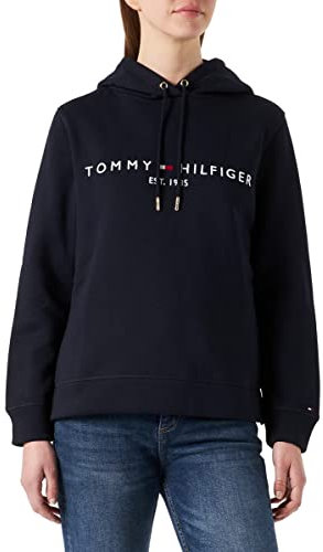 Tommy Hilfiger Damen Hoodie Heritage mit Kapuze, Blau (Desert Sky), XL