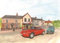Sue Podbury Collection Mazda MX5 und Austin A35 Van, 1000 Teile Puzzle