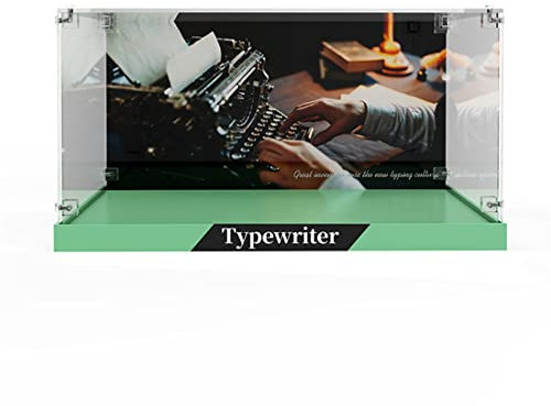 TopBrixx Vitrine für Lego Ideas Schreibmaschine 21327, 3MM Acryl Schaukasten für Lego 21327 (Nicht Enthalten Lego Modell)
