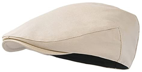 STARANCE Herren Baumwolle Flat Cap Ivy Gatsby Newsboy Mütze Schirmmütze Herren Sommer Fahren Scally Cap Dünne Kappe, khaki, 58 EU
