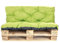 Palettenkissen Outdoor - Palettenkissen Set - Palettenkissen Set Indoor (Sitzkissen 120x60 +Rückenlehne 120x50, Limette)