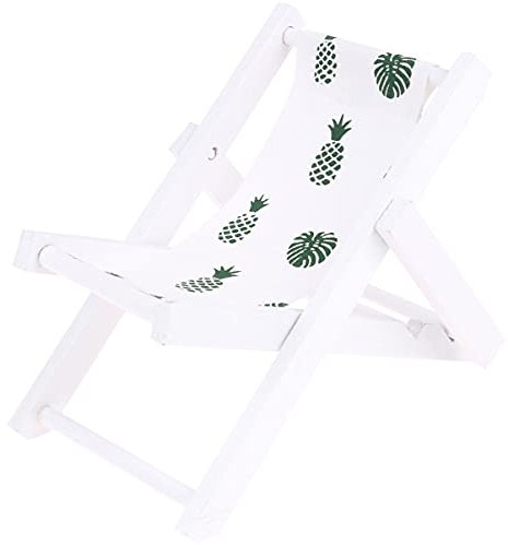 GALPADA 1stk Strandkorb-Ornament Telefonhalterung Für Telefon Puppenlounge Vorsitzende. Zusammenklappbarer Strandkorb Handyständer in Stuhlform Zelle Hölzern Fräulein Faltbar Lieferungen
