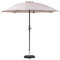 Hespéride - Parasol Droit Rond Sisko Taupe D27 m Anti-rouille Baleines Incassables Inclinable Tissu Déperlant Protection Soleil pour Jardin Terrasse