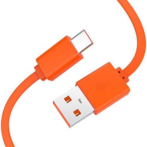 Power Charger USB C Cable Compatible with Beats Flex Wireless Earbuds,Studio Buds,Fit Pro/X Kim Earphones, JBL 125TWS Samsung Galaxy Buds Plus/Pro,Jabra/Skullcandy,Bose Sport Earbuds (3.3ft-Orange)