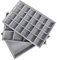 Stratalife Set mit 3 stapelbaren Schmucktabletts, Schmuck-Organizer, Ohrringe, Display-Tabletts, Schubladen, herausnehmbare Schmuck-Organizer, Schubladeneinlagen, Halsketten, Aufbewahrung grau