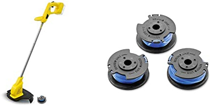 Kärcher 18V Battery-Powered Grass Trimmer LTR 18-25, Cutting Speed: 9500 rpm, Cutting Diameter: 25 cm, Thread Diameter: 1.6 mm & 2.444-016.0 Grass Trimmer Spool - LTR Accessory, Black